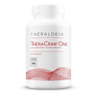 Theralogix TheraCran One – once-daily cranberry supplement (500 mg extract) certified for UTI prevention and bladder health.