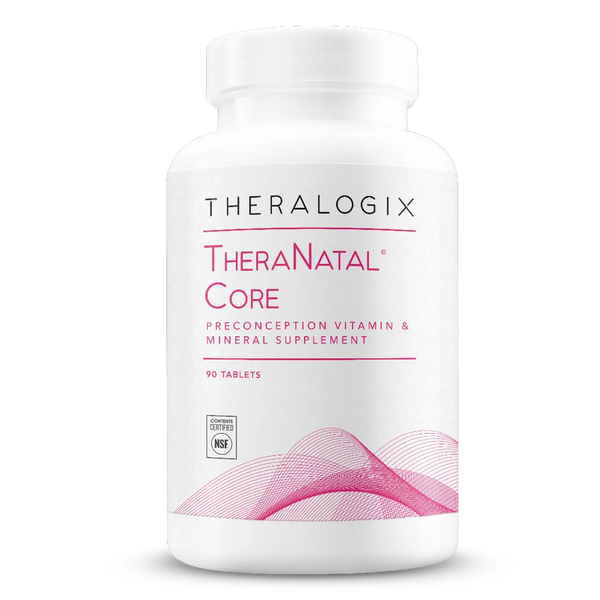 TheraNatal Core Preconception Vitamin and Minerals – advanced nutrient blend for women preparing for pregnancy, supports early conception and wellness.