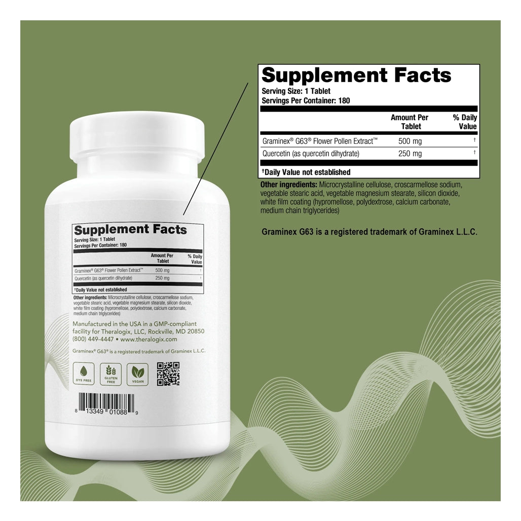 Prostate PQ Rye Grass Pollen Extract Supplement with Quercetin ...