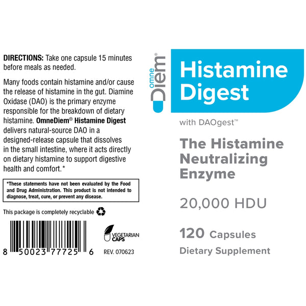 Omne Diem Histamine Digest Dietary Supplement - Contains Natural Enzymes