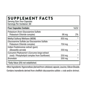 Thorne Joint Support Nutrients 240 vegcaps supplement facts