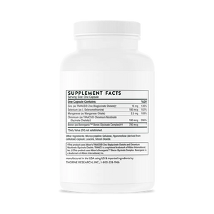 Thorne Trace Minerals 90 vegcaps supplement facts