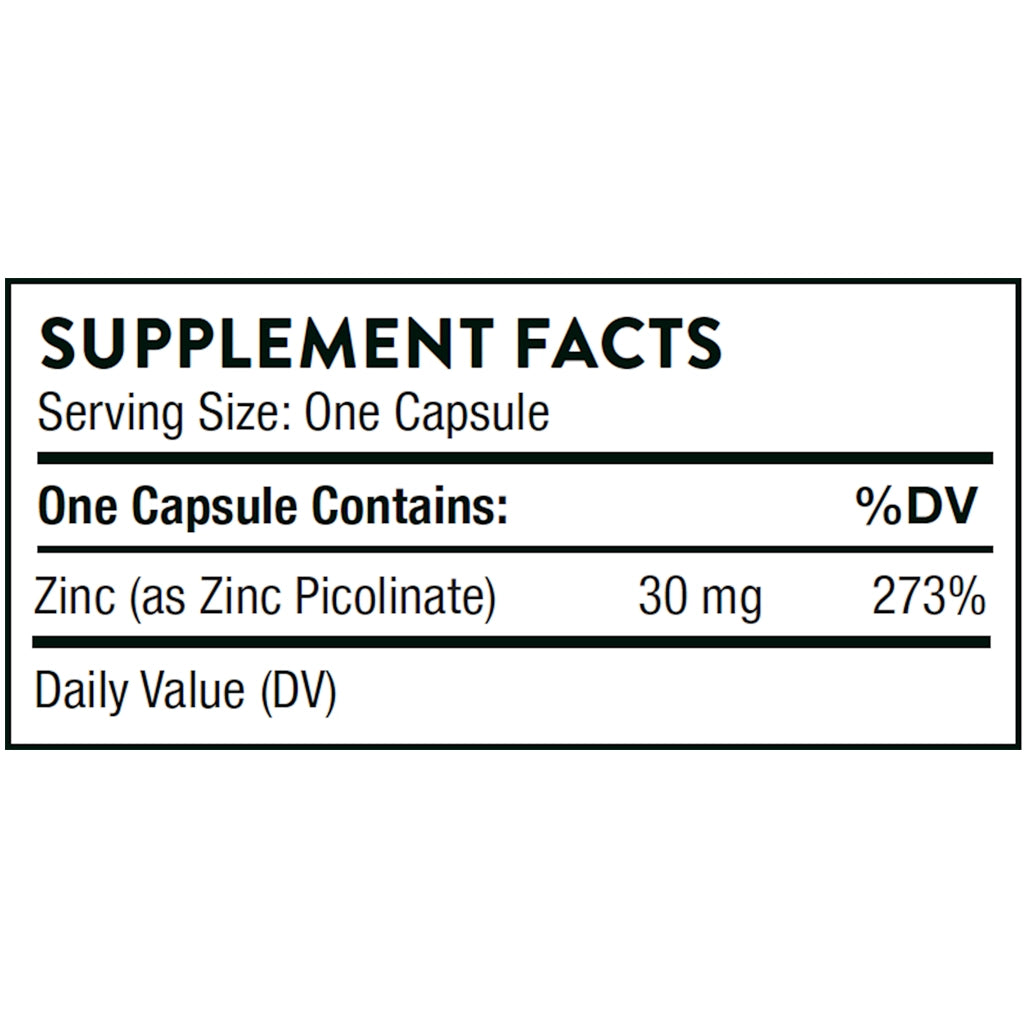 Zinc Picolinate 30 mg NSF Thorne