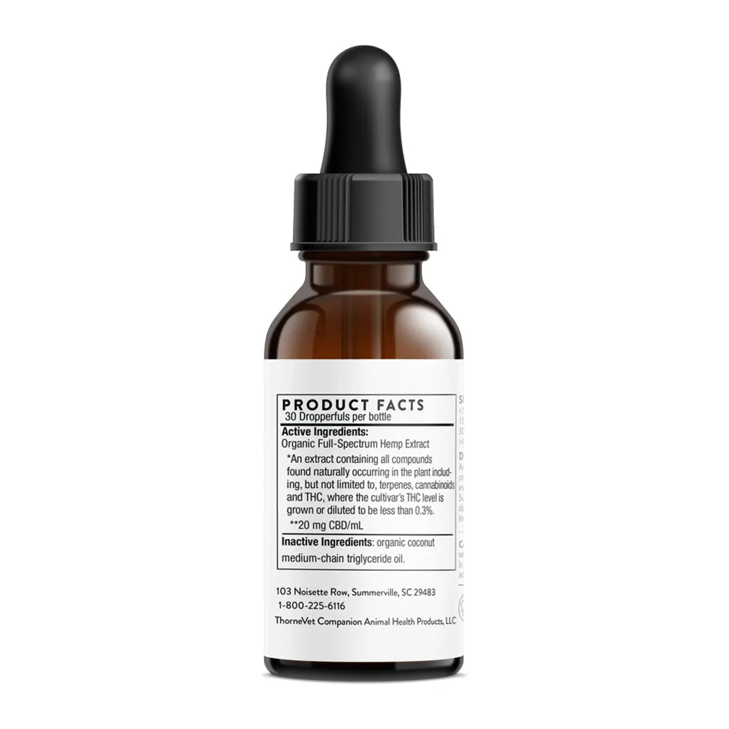 ThorneVet Hemp Tincture 1oz  Thorne Vet