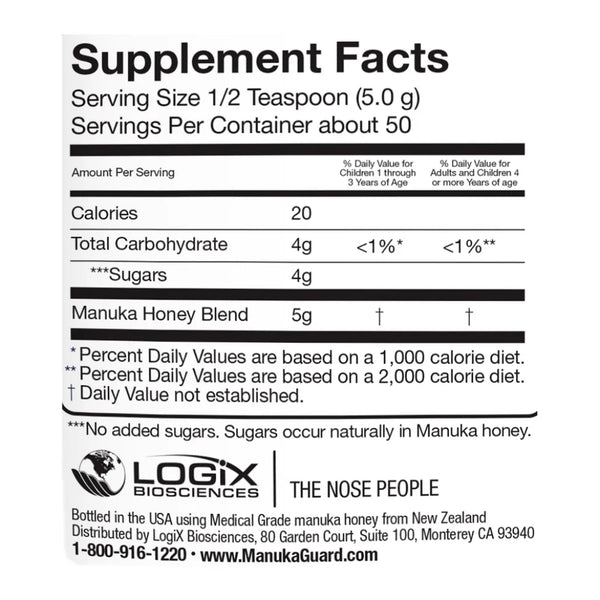 Throat Soother Manuka Honey 8+ MGO 200 by ManukaGuard