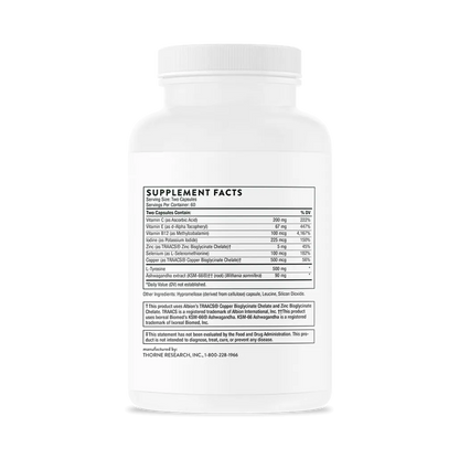 Thorne Thyrocsin 120 vegcaps supplement facts