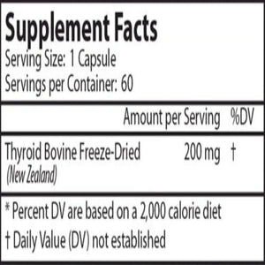 Vinco Thyroid Gland Supplement Facts