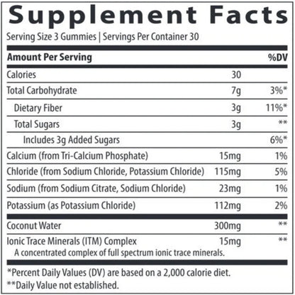 Trace Minerals Electrolyte Stamina Gummies 280 mg electrolytes lemon lime flavor Trace Minerals Research