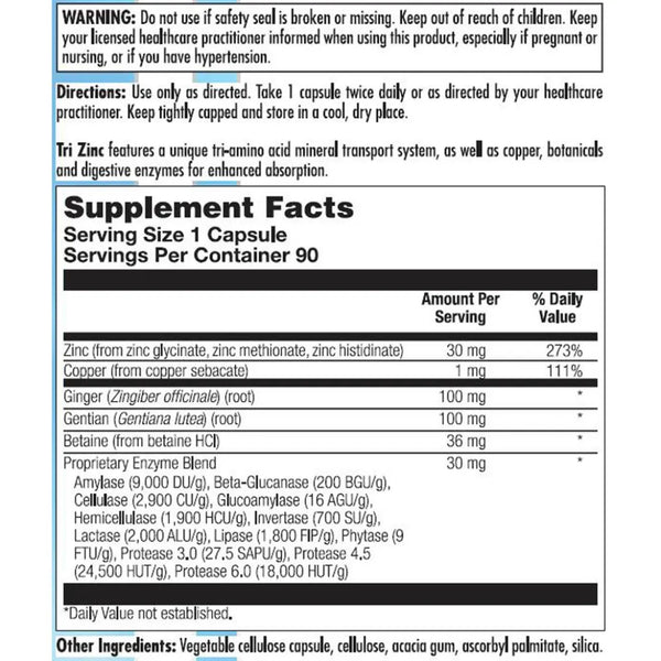 Nutra BioGenesis' Tri Zinc 90 Veg Capsules 