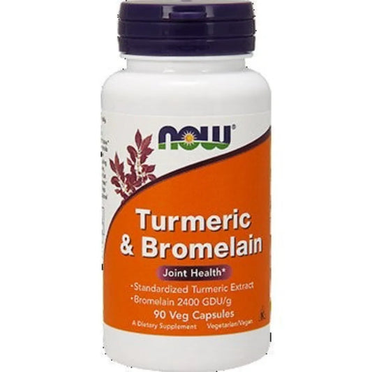 NOW Turmeric & Bromelain - 90 Capsules | Support Joint Health