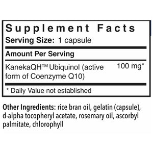 Ubiquinol 100mg by Patient One