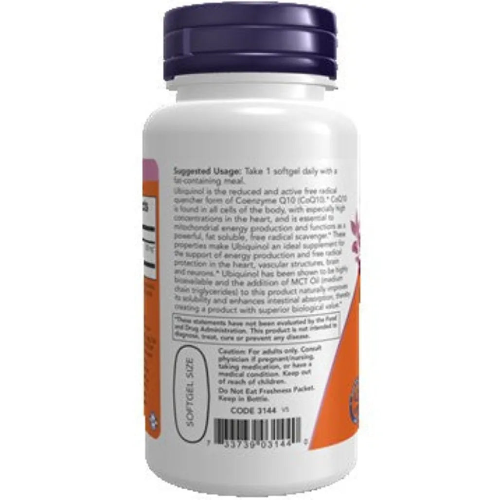 Ubiquinol Extra Strength 200 mg NOW