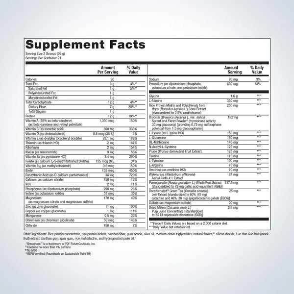 Supports the body's natural detoxification processes with macro-and micronutrients