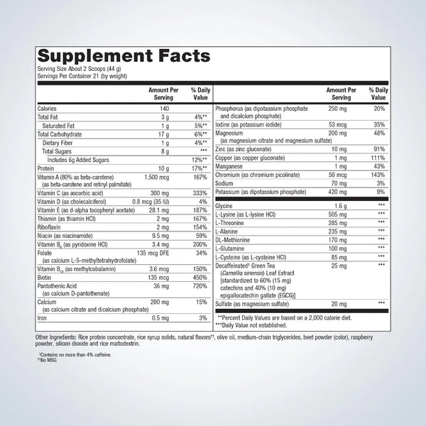 Advanced nutritional support for metabolic detoxification.