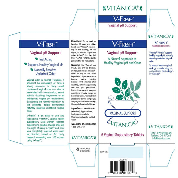 V-Fresh Suppositories Vitanica