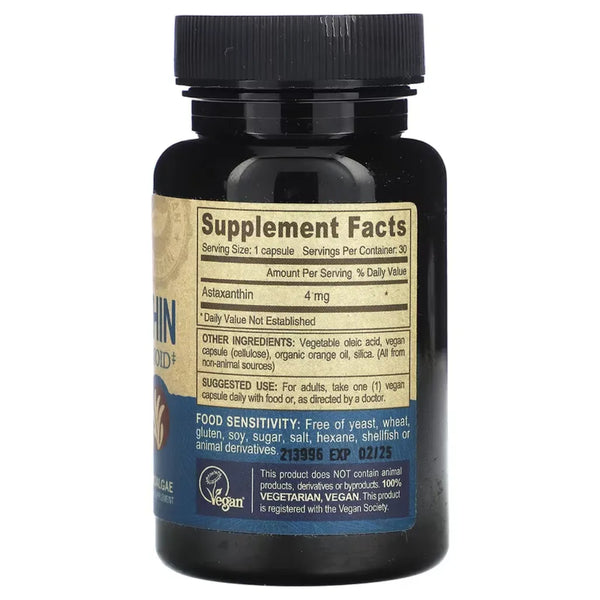Vegan Astaxanthin 4 mg Deva Nutrition LLC
