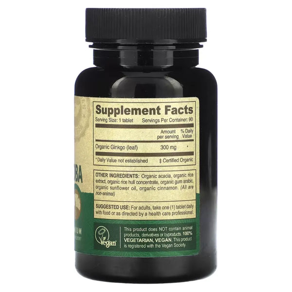 Vegan Ginkgo Biloba Organic Deva Nutrition LLC
