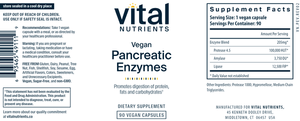 Vegan Pancreatic Enzymes by Vital Nutrients at Nutriessential.com