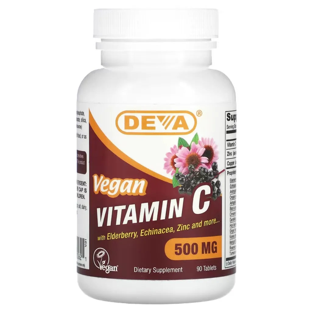 Vegan Vitamin C 500 mg Elder Deva Nutrition LLC
