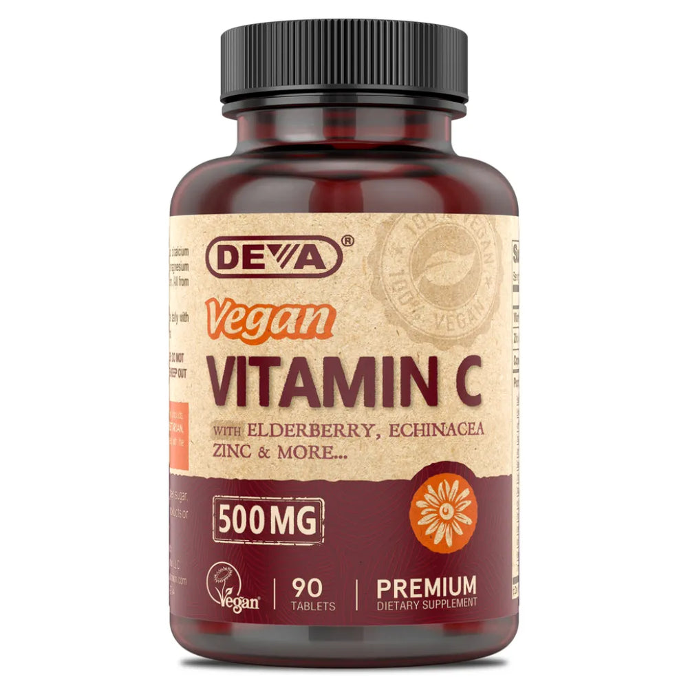 Vegan Vitamin C 500mg + Elderberry Deva Nutrition