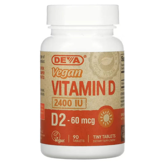 Vegan Vitamin D2 2400 IU Deva Nutrition LLC