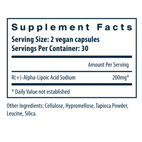 Vital Nutrients Alpha Lipoic Acid 200mg - Helps Maintain Blood Sugar Levels in the Normal Range