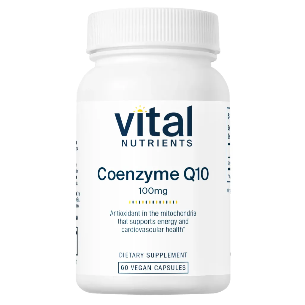 Vital Nutrients Coenzyme Q10 100mg - Supports Healthy Cardiovascular System and Maintains Blood Sugar Levels