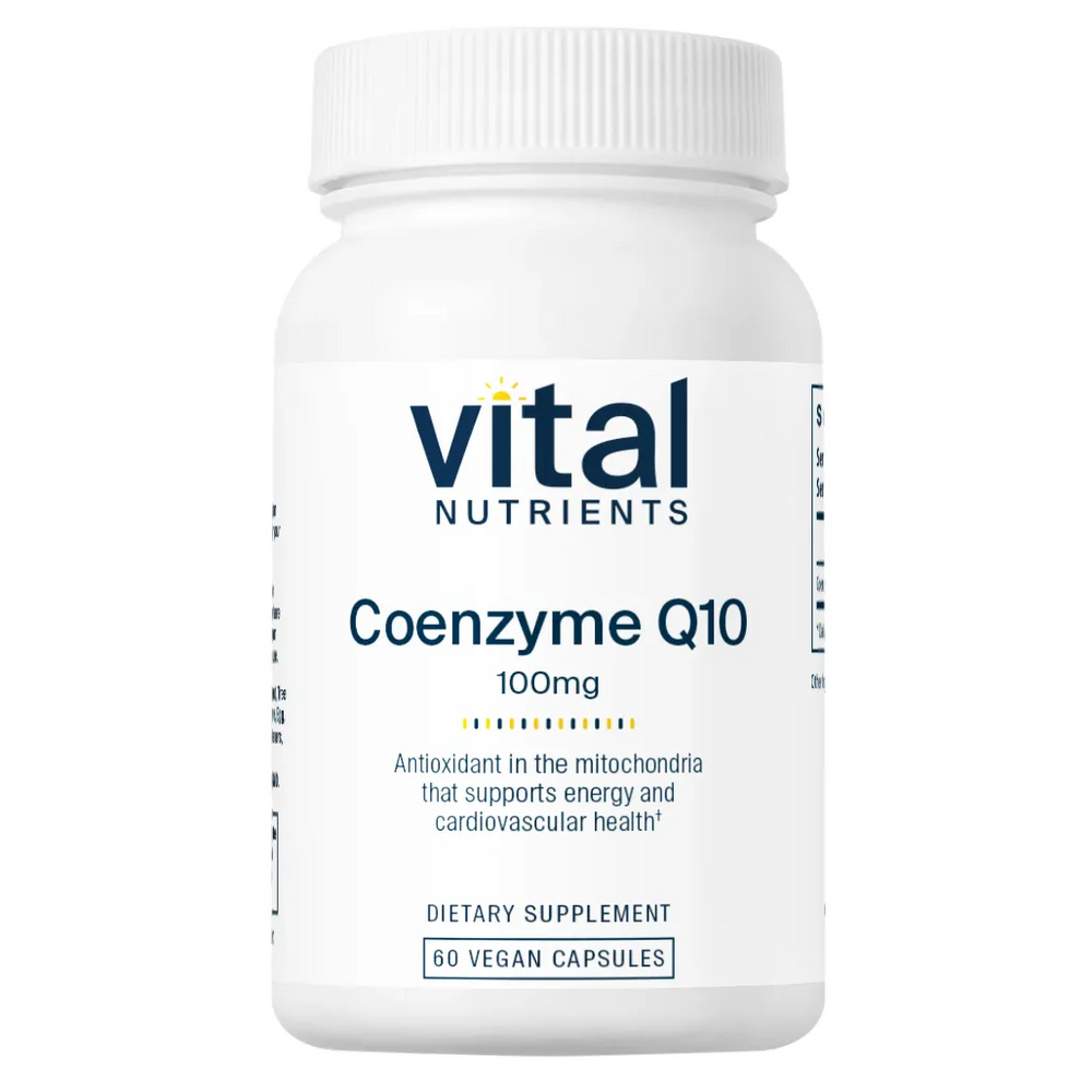 Vital Nutrients Coenzyme Q10 100mg - Supports Healthy Cardiovascular System and Maintains Blood Sugar Levels