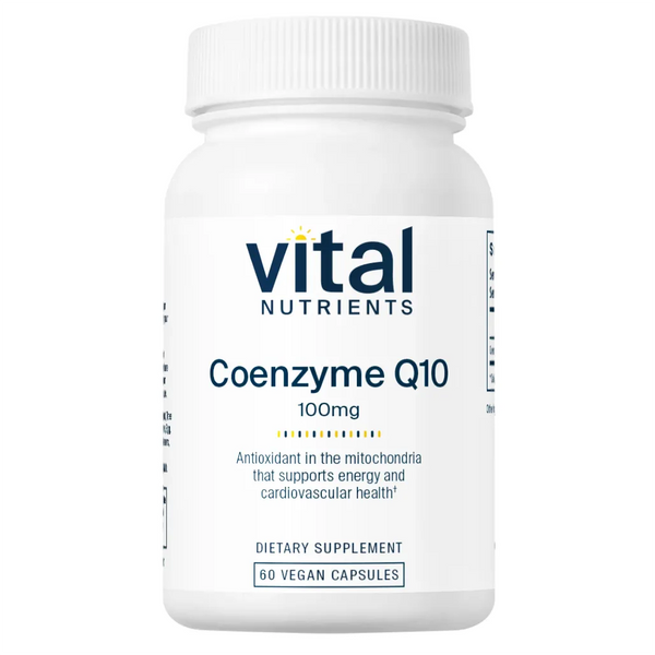 Vital Nutrients Coenzyme Q10 100mg - Supports Healthy Cardiovascular System and Maintains Blood Sugar Levels