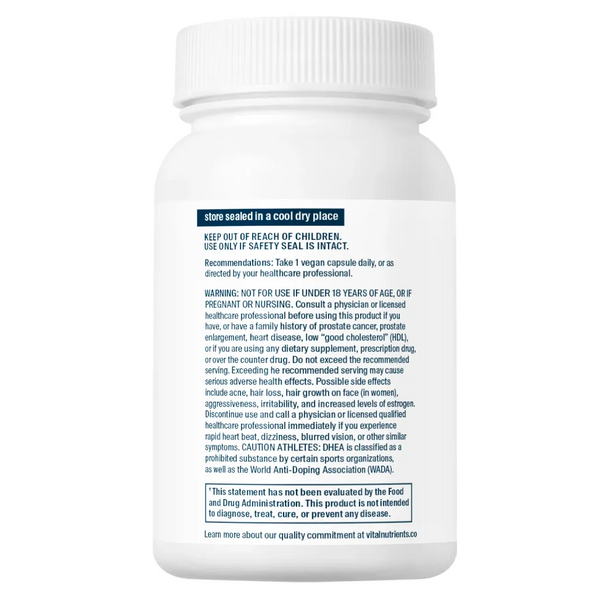 Benefits of DHEA 25mg - 60 Vegetarian Capsules | Vital Nutrients | Support Overall Health