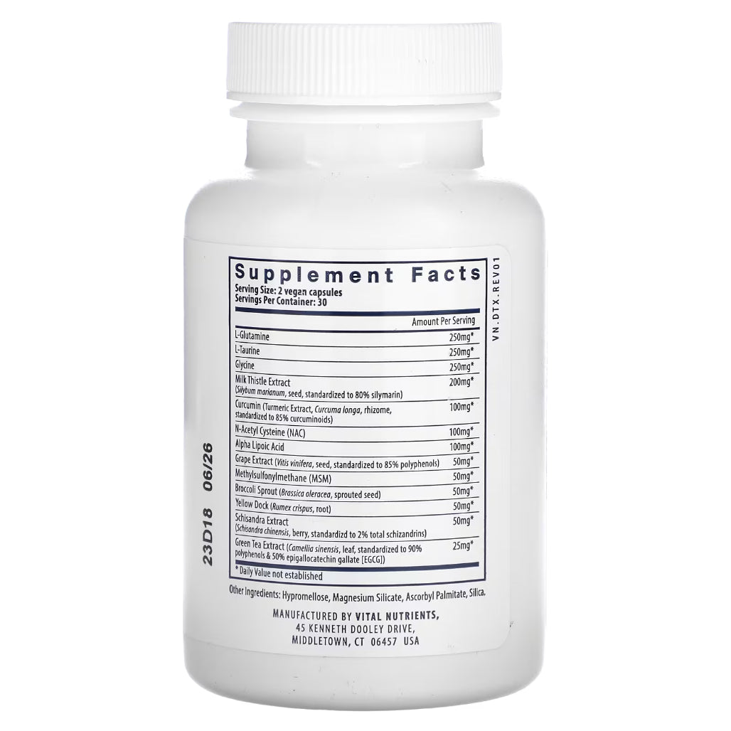 Vital Nutrients Detox Formula - Supplement to promote healthy liver function and liver health