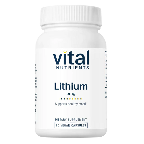 Vital Nutrients Lithium Orotate dietary supplement for mood and neuro support
