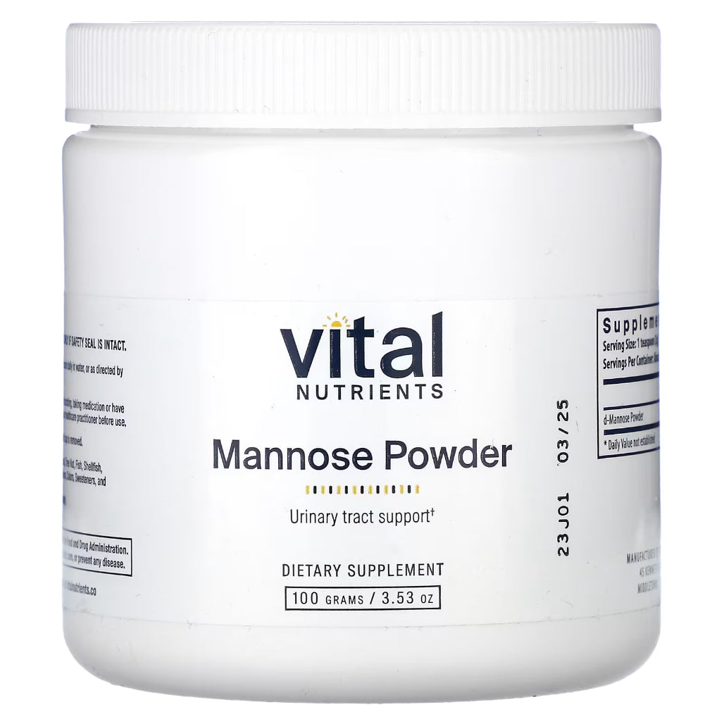 Vital Nutrients Mannose Powder - Supports Integrity of Epithelial Cells in the Genitourinary Tract