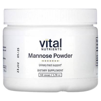 Vital Nutrients Mannose Powder - Supports Integrity of Epithelial Cells in the Genitourinary Tract