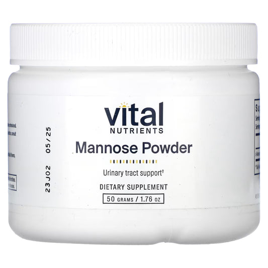 Vital Nutrients Mannose Powder - Supports Integrity of Epithelial Cells in the Genitourinary Tract