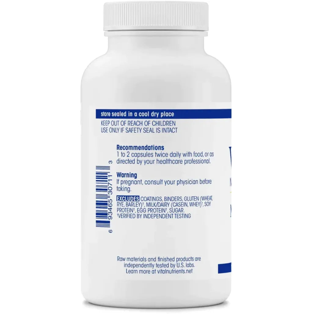 enefits of Multi Minerals Citrate/Malate Formula - 120 Vegetarian Capsules | Vital Nutrients | Gentle Hypo-Allergenic and Bioavailable Formula