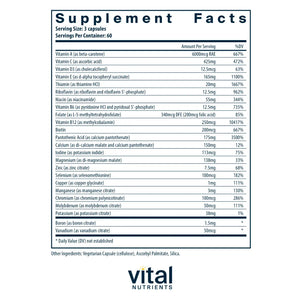 Multi-Nutrients 2 Citrate/Malate Formula with Copper & without Iron by Vital Nutrients at Nutriessential.com