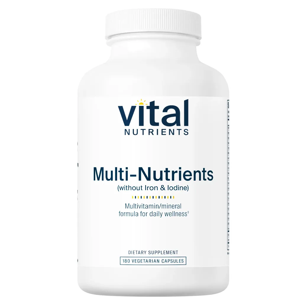 Vital Nutrients Multi-Nutrients (No Iron/Iodine) 180 vegcaps