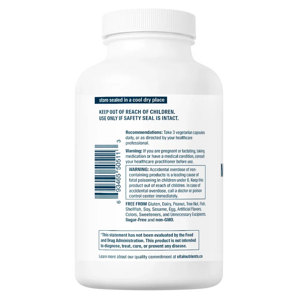 Multi-Nutrients w/Iron and Iodine by Vital Nutrients at Nutriessential.com