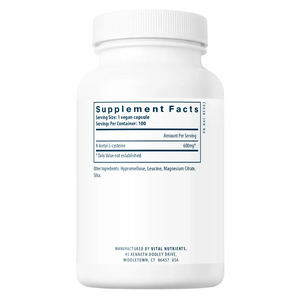 NAC 600mg by Vital Nutrients at Nutriessential.com