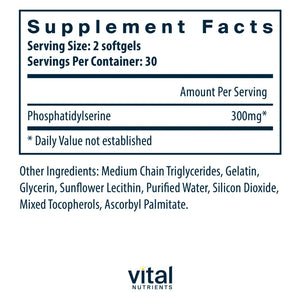 Phosphatidylserine 150 mg by Vital Nutrients at Nutriessential.com