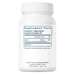 Ingredients of Selenium 200mcg Dietary Supplement - Selenium -50% as sodium selenite and 50% as selenomethionine
