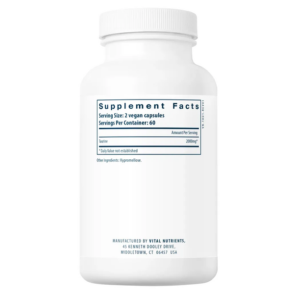 Taurine 1000mg by Vital Nutrients at Nutriessential.com