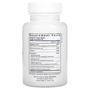 Vital Nutrients Tension Ease with Ashwagandha - Promotes Relief From Normal Stress and Anxiety