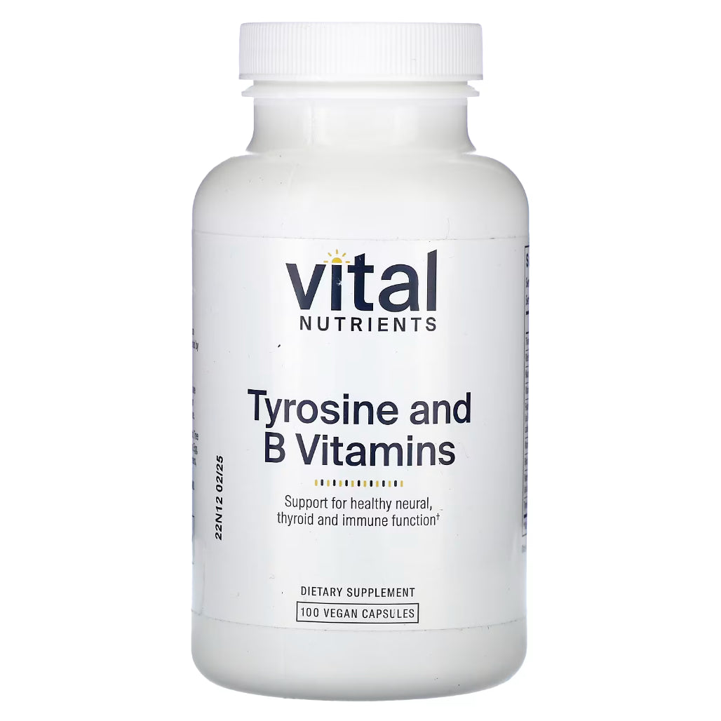 Vital Nutrients Tyrosine and B Vitamins - Promotes Healthy Thyroid Function