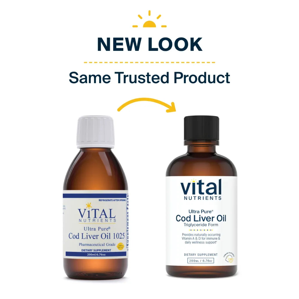 same trusted product Vital Nutrients Ultra Pure Cod Liver Oil 1025 - Supports Healthy Brain Function