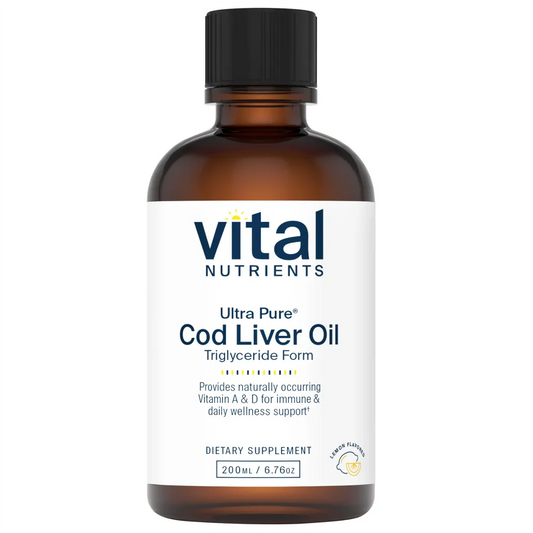 Vital Nutrients Ultra Pure Cod Liver Oil 1025 - Supports Healthy Brain Function