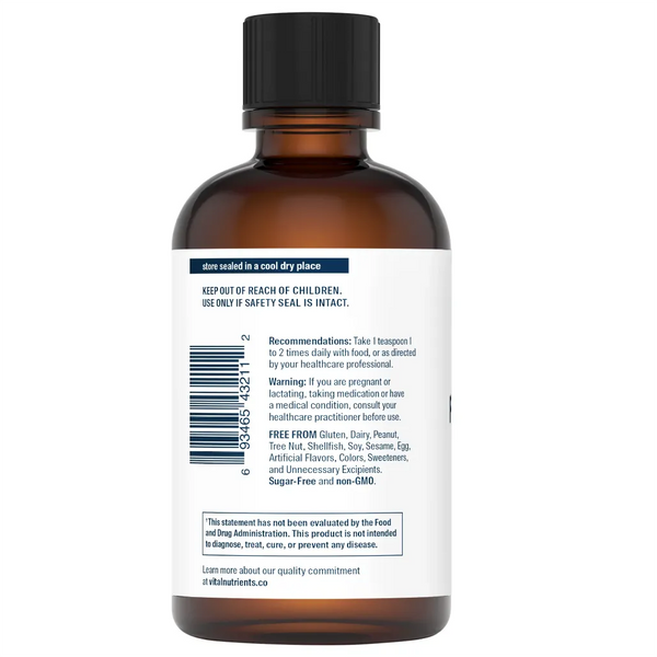 Benefits of Ultra Pure Fish Oil 2600 - 8 OZ | Vital Nutrients | Promotes Healthy Neural Function