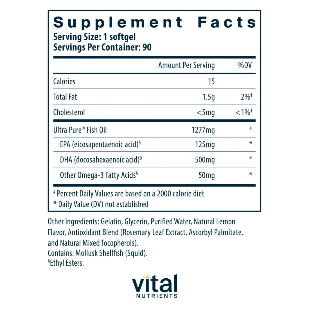 Vital Nutrients Ultra Pure Fish Oil 675