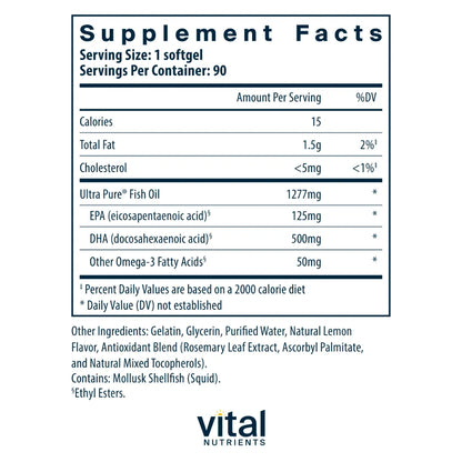 Vital Nutrients Ultra Pure Fish Oil 675